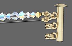 Two wires attached to multi-strand clasp
